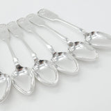 Victorian Scottish Set of 12 Sterling Silver Queens Pattern Teaspoons 1845 Edinburgh