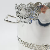Large Sterling Silver Ornate Bottle Holder Antique 1931 Birmingham Art Deco