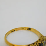 Art Deco 18ct Gold, Sapphire & Diamond Dress Ring Antique 1918 London