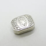 George III Sterling Silver Small Floral Vinaigrette Antique 1806 Birmingham