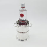 Large Sterling Silver Ornate Bottle Holder Antique 1931 Birmingham Art Deco