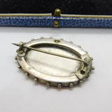 Victorian Sterling Silver Flower Basket Sweetheart Brooch Antique c1880