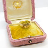 Victorian Style 9ct Yellow Gold Buckle Ring Vintage c1970 London