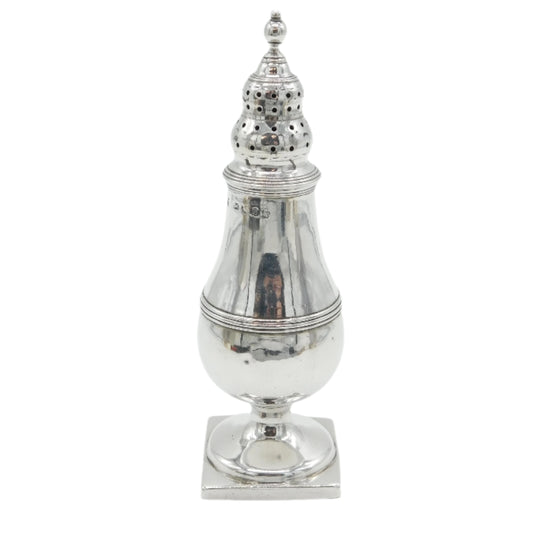 George III Sterling Silver Pedestal Sugar Caster Muffineer Antique 1803 London