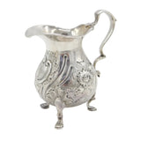 George II Sterling Silver Armorial Crest Baluster Cream Jug Antique 1731 London