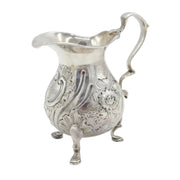 George II Sterling Silver Armorial Crest Baluster Cream Jug Antique 1731 London
