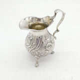 George II Sterling Silver Armorial Crest Baluster Cream Jug Antique 1731 London