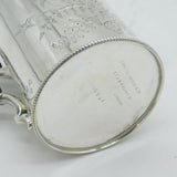 Victorian Sterling Silver Floral Decorated Christening Mug Antique 1874 London