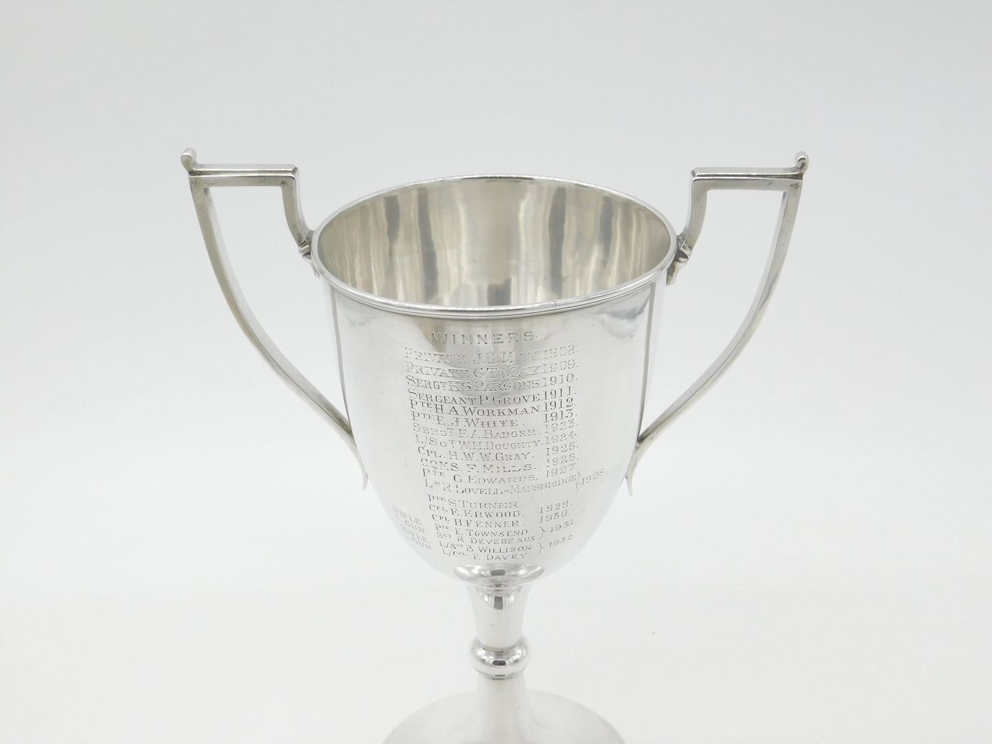 Edwardian Sterling Silver Middlesex Regiment Shooting Trophy Cup 1904 Sheffield