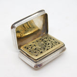 William IV Sterling Silver Vinaigrette Antique 1835 Birmingham Nathaniel Mills