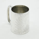 Victorian Sterling Silver Floral Pattern Christening Mug Antique 1892 Sheffield