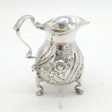 George II Sterling Silver Armorial Crest Baluster Cream Jug Antique 1731 London