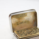 William IV Sterling Silver Vinaigrette Antique 1835 Birmingham Nathaniel Mills