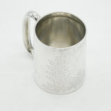 Victorian Sterling Silver Floral Pattern Christening Mug Antique 1892 Sheffield