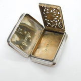 William IV Sterling Silver Vinaigrette Antique 1835 Birmingham Nathaniel Mills