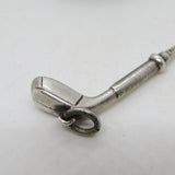 Edwardian Sterling Silver Golf Club Button Hook Fob Antique 1908 Birmingham