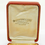 Art Deco French 18ct Gold, Platinum, Diamond & Ruby Drop Earrings Antique c1920s