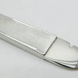 20th Century .835 Silver Engine Turned Cigar Cutter Tool Antique c1920 Art Deco