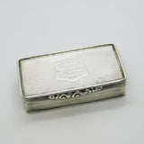 George IV Sterling Silver Lined Snuff Box Antique 1827 Birmingham