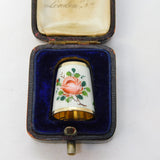 Boxed David Andersen Sterling Silver Gilt Enamel Thimble Antique c1930 Deco