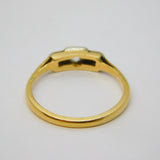 Victorian 18ct Gold & Platinum Three-Stone Diamond Dress Ring Antique c1890s