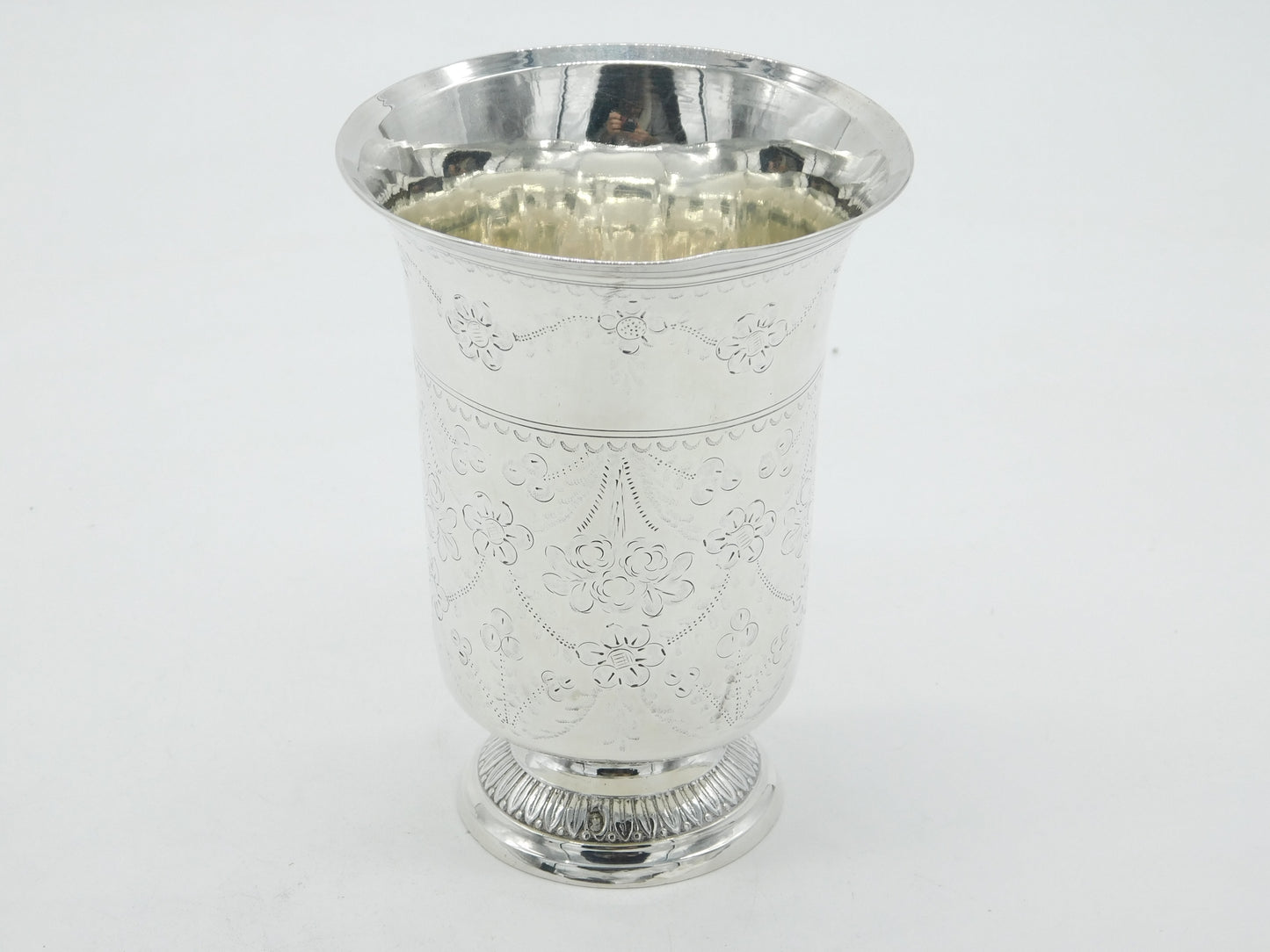 George III French .950 Silver Floral Pattern Wine Beaker Antique 1794 Georgian