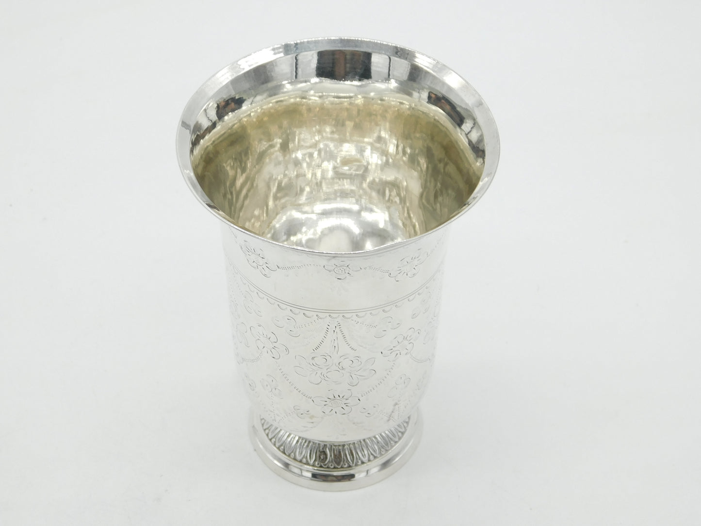 George III French .950 Silver Floral Pattern Wine Beaker Antique 1794 Georgian