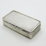 George IV Sterling Silver Lined Snuff Box Antique 1827 Birmingham