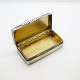 George IV Sterling Silver Lined Snuff Box Antique 1827 Birmingham