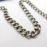 Sterling Silver Graduating Albert Watch Chain with Queen Anne 1707 Shilling Fob