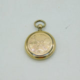 20th Century 14ct Yellow Gold Back & Front Engine Turned Locket Pendant Antique