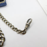 Sterling Silver Graduating Albert Watch Chain with Queen Anne 1707 Shilling Fob
