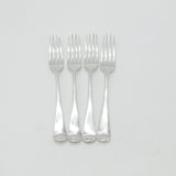 Georgian Set of Sterling Silver Crested Table Forks 1789 London Smith & Fearn