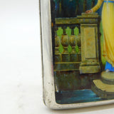 Edwardian Sterling Silver Enamel Lady with Doves Cigarette Case Antique 1904 London
