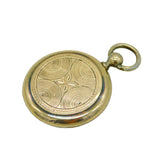 20th Century 14ct Yellow Gold Back & Front Engine Turned Locket Pendant Antique