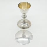 Sterling Silver 'IHS' Communion Chalice & Paten Antique 1929 London Art Deco