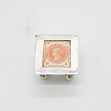 Sterling Silver Victorian Stamp Set Stamp Case or Box Vintage c1970