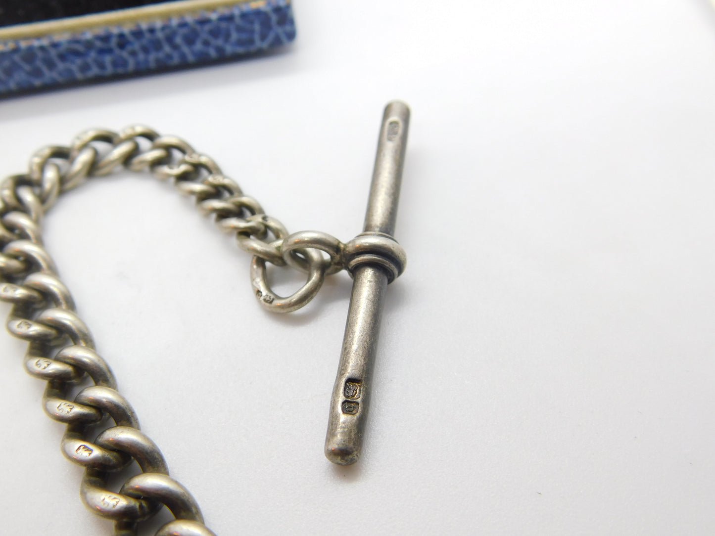 Victorian Sterling Silver Graduating Albert Watch Chain Antique 1897 London