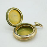 20th Century 14ct Yellow Gold Back & Front Engine Turned Locket Pendant Antique