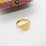 9ct Yellow Gold Blank Gents Signet Ring Antique 1941 Birmingham Size O UK