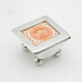 Sterling Silver Victorian Stamp Set Stamp Case or Box Vintage c1970