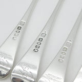 Georgian Set of Sterling Silver Crested Table Forks 1789 London Smith & Fearn