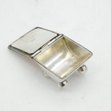 Sterling Silver Victorian Stamp Set Stamp Case or Box Vintage c1970