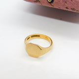 9ct Yellow Gold Blank Gents Signet Ring Antique 1941 Birmingham Size O UK