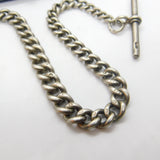 Victorian Sterling Silver Graduating Albert Watch Chain Antique 1897 London