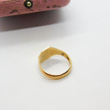 9ct Yellow Gold Blank Gents Signet Ring Antique 1941 Birmingham Size O UK