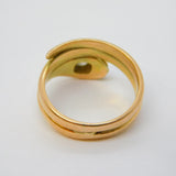 Victorian 15ct Yellow Gold & 0.3ct Old-Cut Diamond Snake Ring Antique c1860s