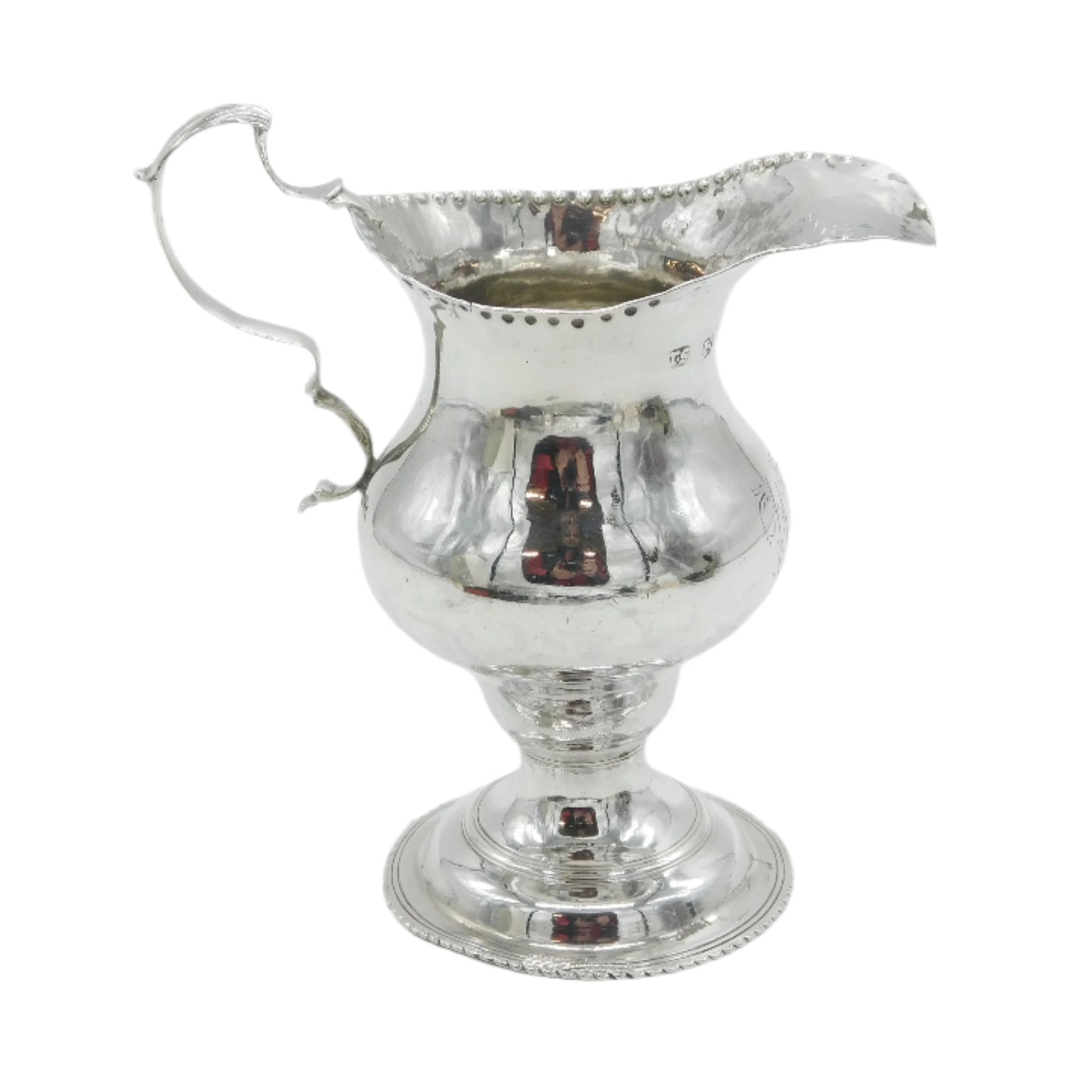 George III Sterling Silver Pedestal Cream Jug Antique 1781 London
