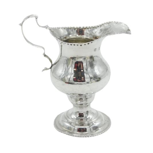 George III Sterling Silver Pedestal Cream Jug Antique 1781 London