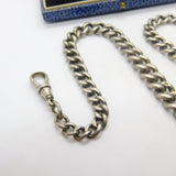 Victorian Sterling Silver Graduating Albert Watch Chain Antique 1897 London